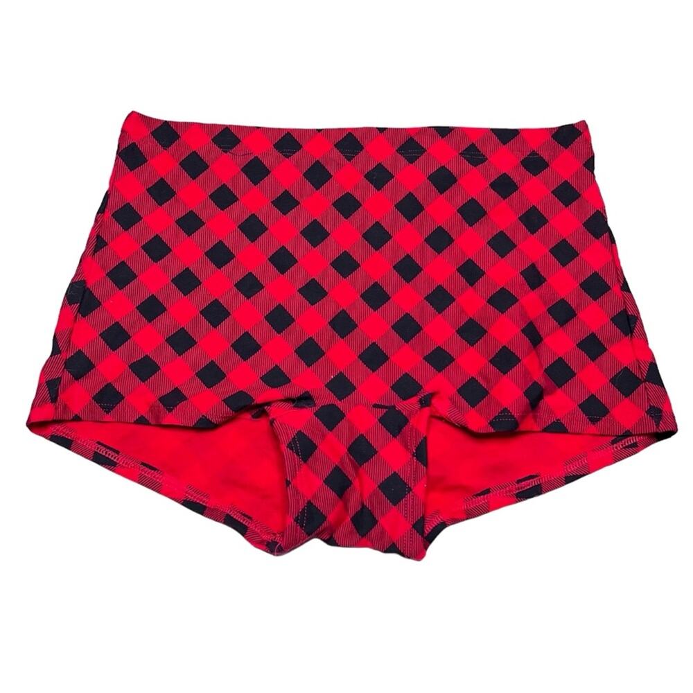 Victoria’s Secret PINK Here For The Presents Boyshort Red Pepper Plaid Medium - Picture 2 of 3